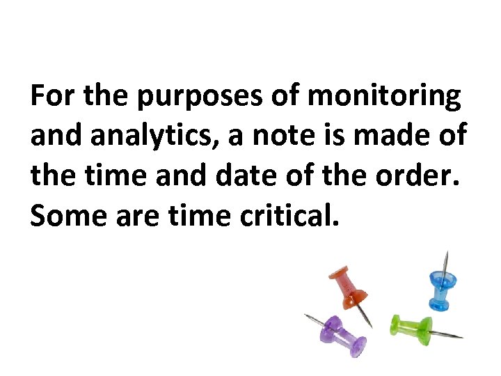 For the purposes of monitoring and analytics, a note is made of the time