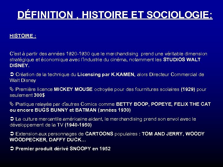 DÉFINITION , HISTOIRE ET SOCIOLOGIE: HISTOIRE : C’est à partir des années 1920 -1930