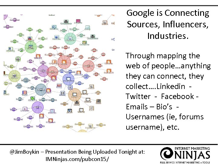 Google is Connecting Sources, Influencers, Industries. Through mapping the web of people…anything they can