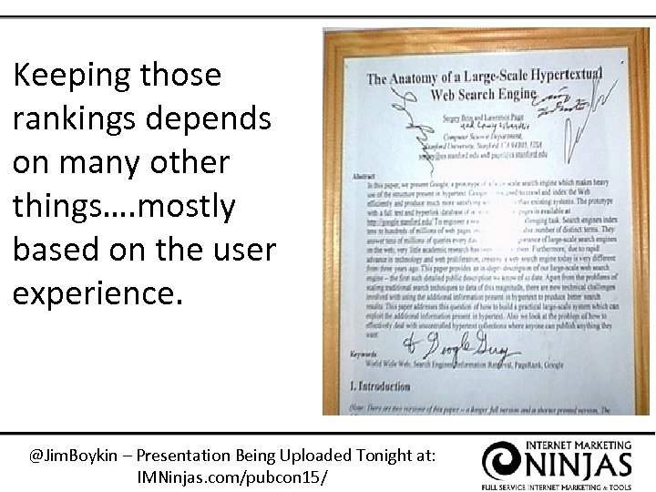 Keeping those rankings depends on many other things…. mostly based on the user experience.