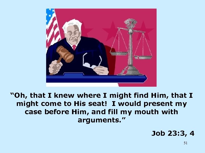 “Oh, that I knew where I might find Him, that I might come to