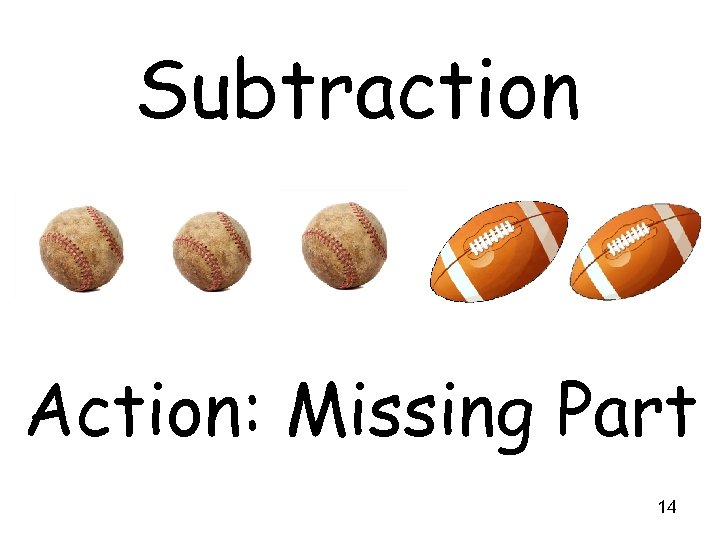 Subtraction Action: Missing Part 14 