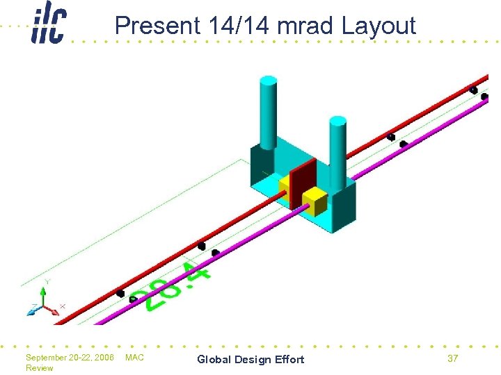 Present 14/14 mrad Layout September 20 -22, 2006 Review MAC Global Design Effort 37