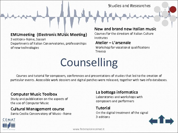 Studies and Researches New and brand new Italian music EMUmeeting (Electronic MUsic Meeting) 3