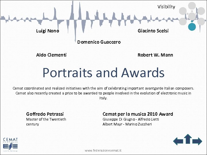 Visibility Luigi Nono Giacinto Scelsi Domenico Guaccero Aldo Clementi Robert W. Mann Portraits and