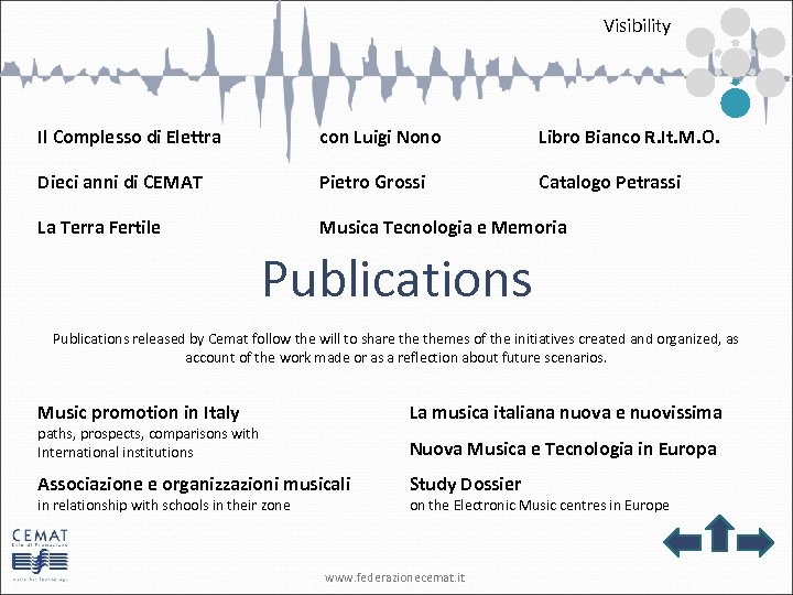 Visibility Il Complesso di Elettra con Luigi Nono Libro Bianco R. It. M. O.