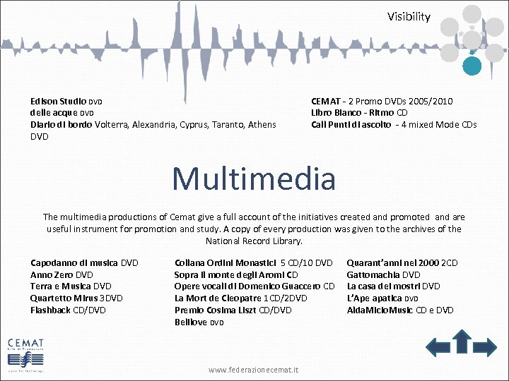 Visibility Edison Studio DVD delle acque DVD Diario di bordo Volterra, Alexandria, Cyprus, Taranto,