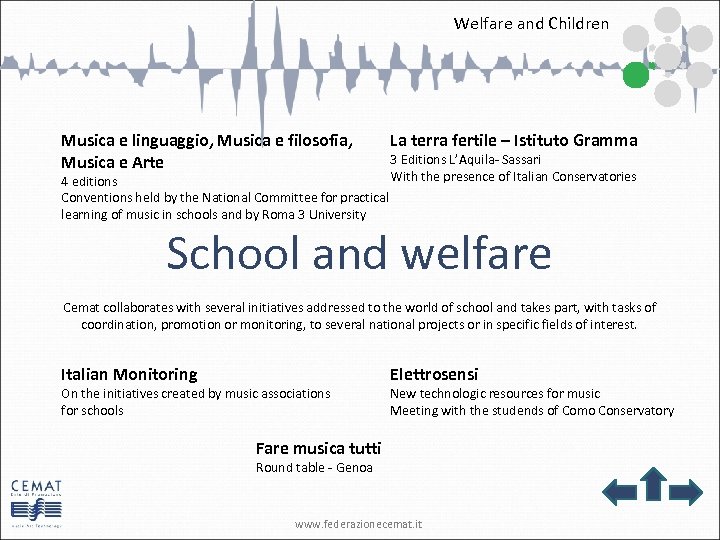 Welfare and Children Musica e linguaggio, Musica e filosofia, Musica e Arte La terra