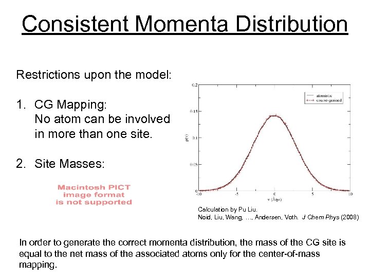 Consistent Momenta Distribution Restrictions upon the model: 1. CG Mapping: No atom can be