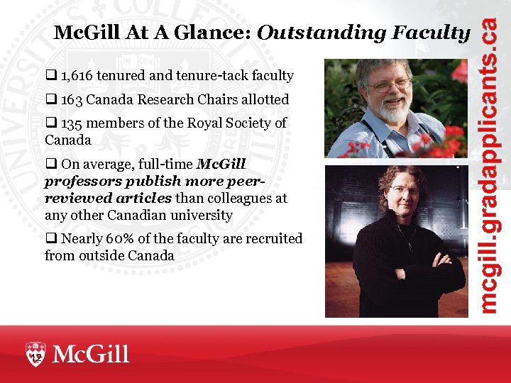 q 1, 616 tenured and tenure-tack faculty q 163 Canada Research Chairs allotted q