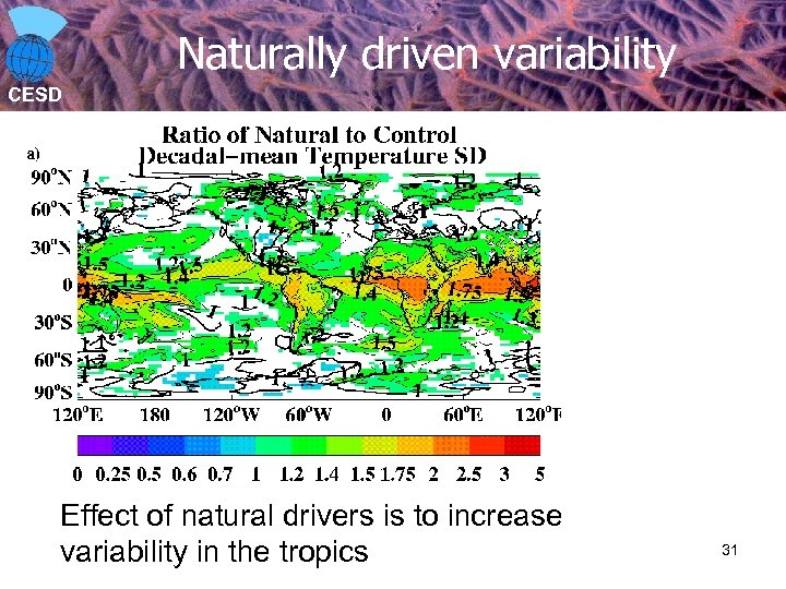 Naturally driven variability CESD Effect of natural drivers is to increase variability in the