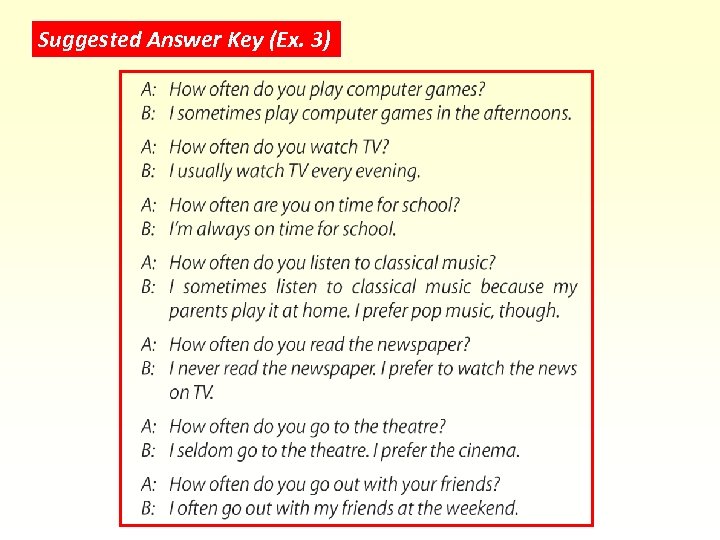 Suggested Answer Key (Ex. 3) 
