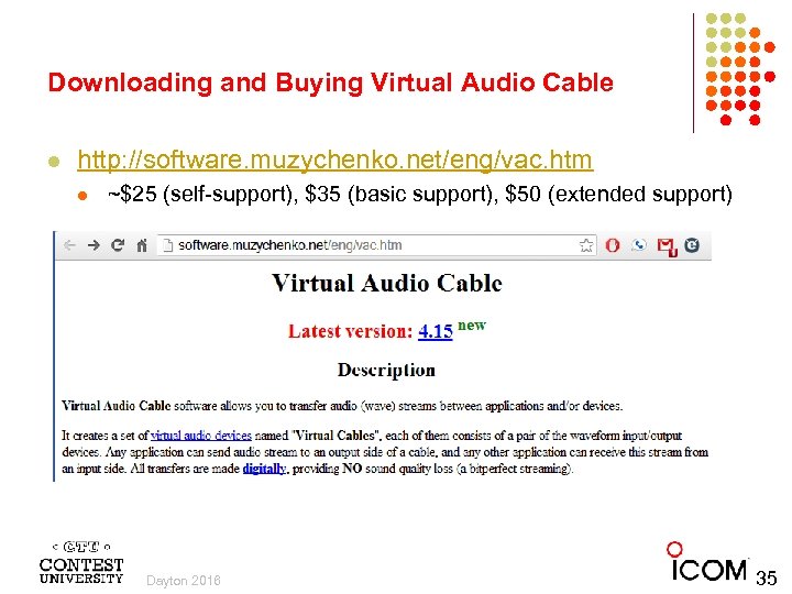 Downloading and Buying Virtual Audio Cable l http: //software. muzychenko. net/eng/vac. htm l ~$25