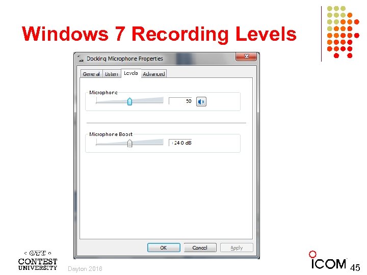 Windows 7 Recording Levels Dayton 2016 45 