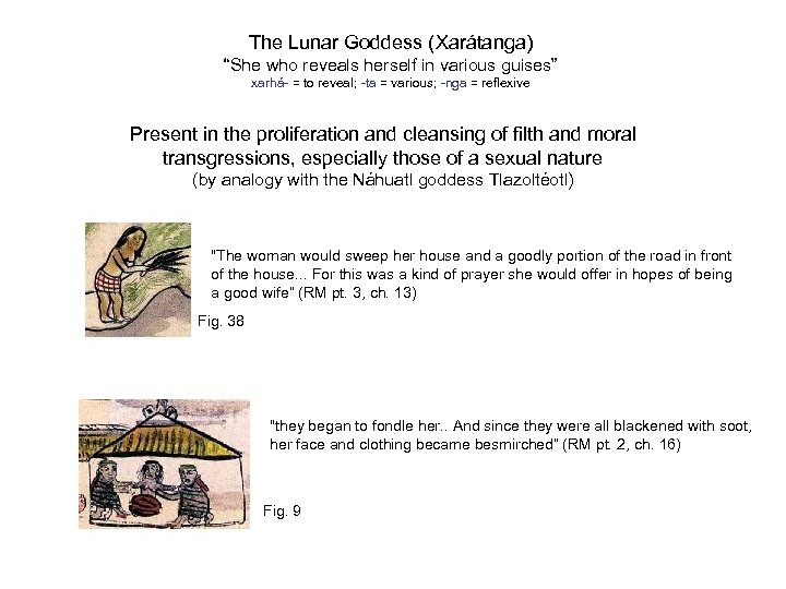The Lunar Goddess (Xarátanga) “She who reveals herself in various guises” xarhá- = to