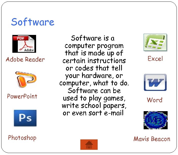 Software Adobe Reader Power. Point Photoshop Software is a computer program that is made