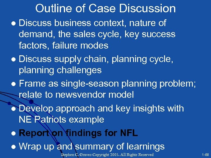 Outline of Case Discussion Discuss business context, nature of demand, the sales cycle, key