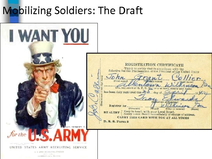Mobilizing Soldiers: The Draft 