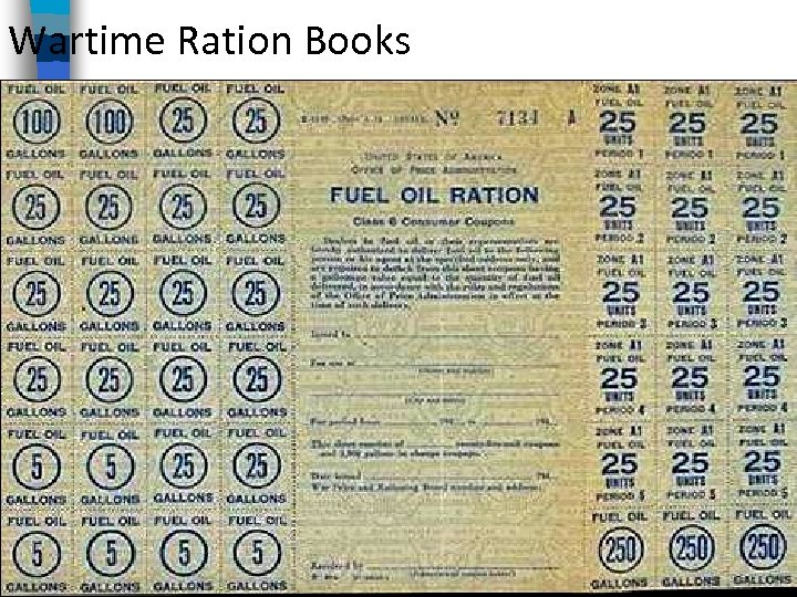 Wartime Ration Books 