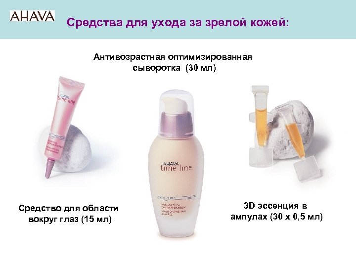 Средства для ухода за зрелой кожей: Антивозрастная оптимизированная сыворотка (30 мл) Средство для области