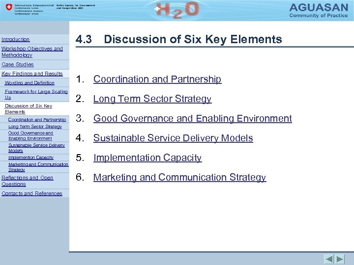 Introduction 4. 3 Discussion of Six Key Elements Workshop Objectives and Methodology Case Studies