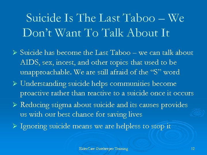 Suicide Is The Last Taboo – We Don’t Want To Talk About It Suicide