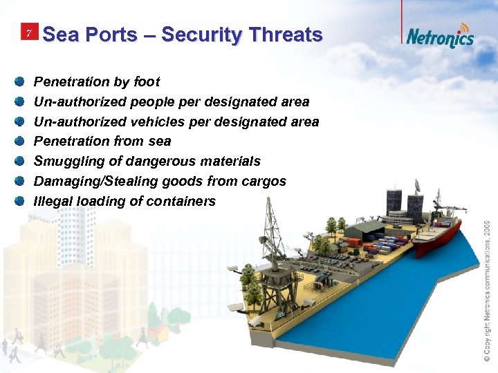 7 Sea Ports – Security Threats Penetration by foot Un-authorized people per designated area