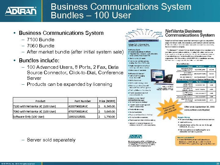 Business Communications System Bundles – 100 User Business Communications System – 7100 Bundle –