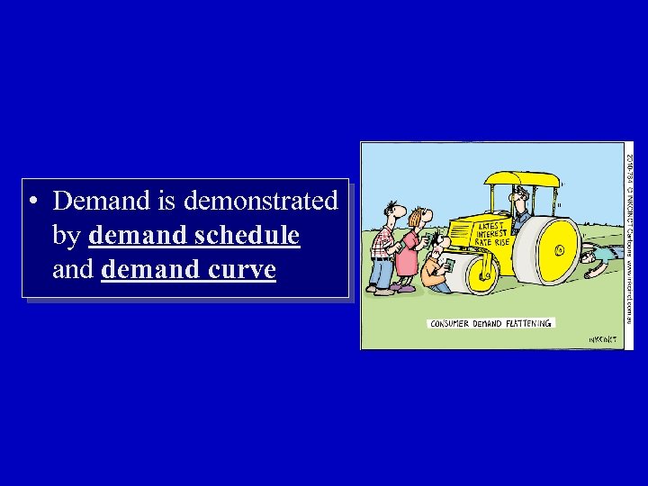  • Demand is demonstrated by demand schedule and demand curve 
