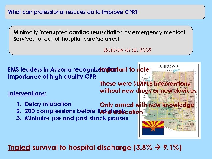 What can professional rescues do to improve CPR? Minimally interrupted cardiac resuscitation by emergency