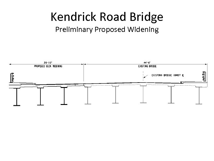 Kendrick Road Bridge Preliminary Proposed Widening 