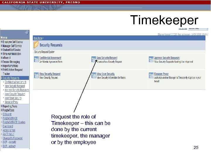Timekeeper Request the role of Timekeeper – this can be done by the current