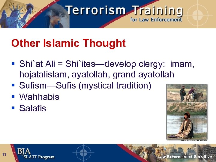 Other Islamic Thought § Shi`at Ali = Shi`ites—develop clergy: imam, hojatalislam, ayatollah, grand ayatollah