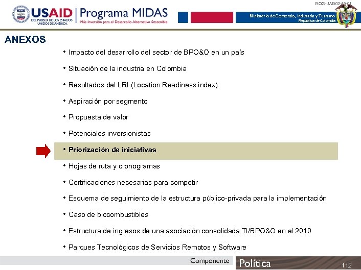 BOG-UAI 002 -49 -01 Ministerio de Comercio, Industria y Turismo República de Colombia ANEXOS