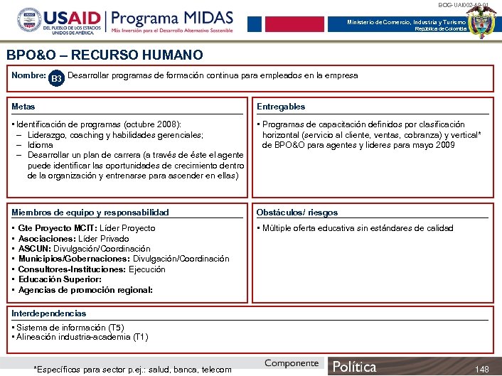 BOG-UAI 002 -49 -01 Ministerio de Comercio, Industria y Turismo República de Colombia BPO&O