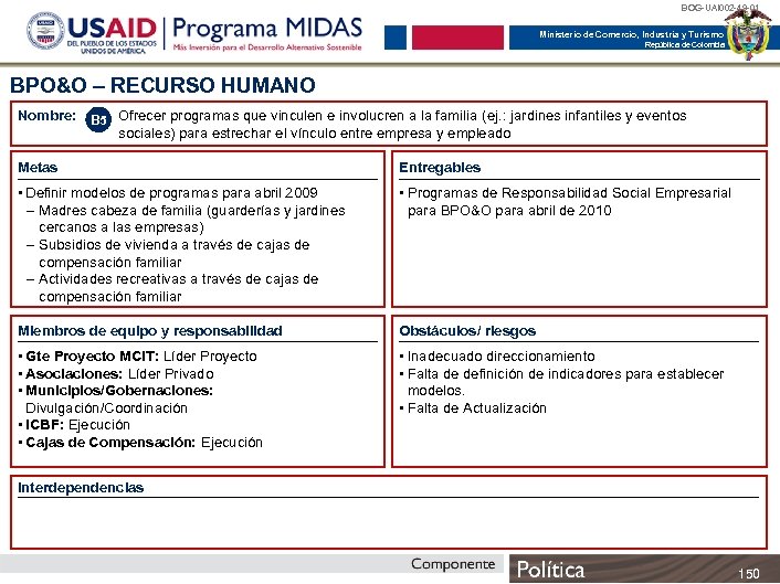 BOG-UAI 002 -49 -01 Ministerio de Comercio, Industria y Turismo República de Colombia BPO&O