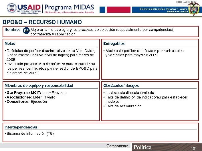 BOG-UAI 002 -49 -01 Ministerio de Comercio, Industria y Turismo República de Colombia BPO&O