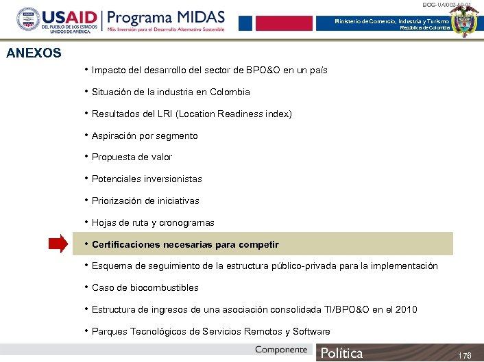 BOG-UAI 002 -49 -01 Ministerio de Comercio, Industria y Turismo República de Colombia ANEXOS