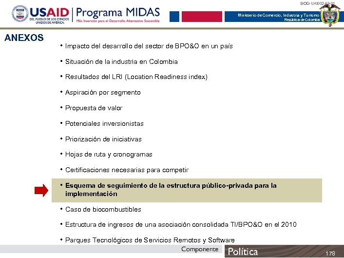 BOG-UAI 002 -49 -01 Ministerio de Comercio, Industria y Turismo República de Colombia ANEXOS