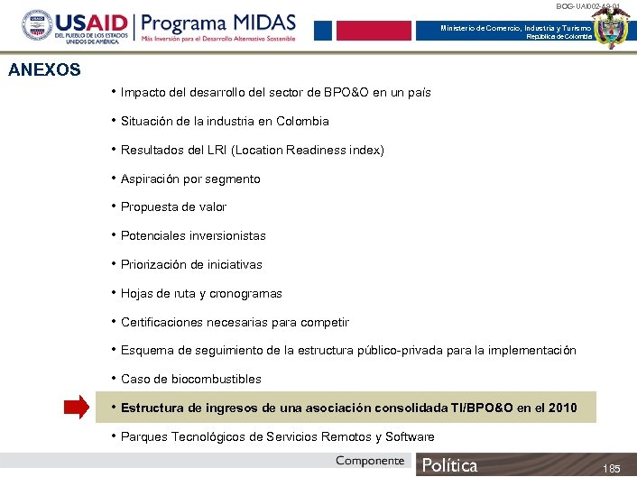 BOG-UAI 002 -49 -01 Ministerio de Comercio, Industria y Turismo República de Colombia ANEXOS