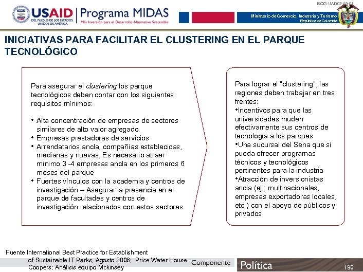 BOG-UAI 002 -49 -01 Ministerio de Comercio, Industria y Turismo República de Colombia INICIATIVAS