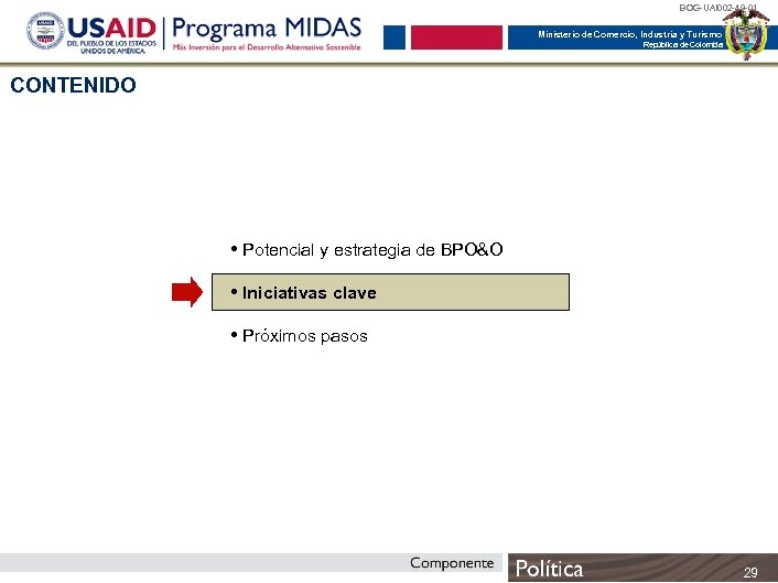 BOG-UAI 002 -49 -01 Ministerio de Comercio, Industria y Turismo República de Colombia CONTENIDO