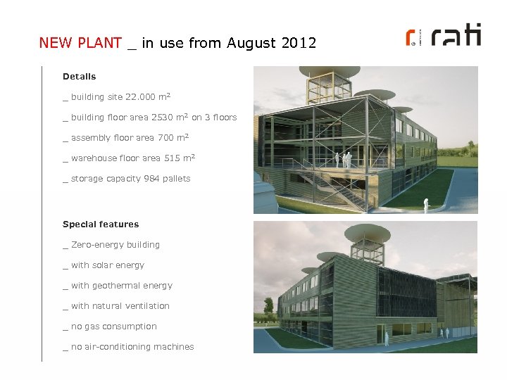 NEW PLANT _ in use from August 2012 Details _ building site 22. 000