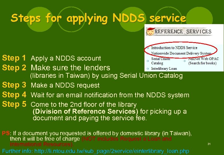 Steps for applying NDDS service Step 1 Apply a NDDS account Step 2 Make