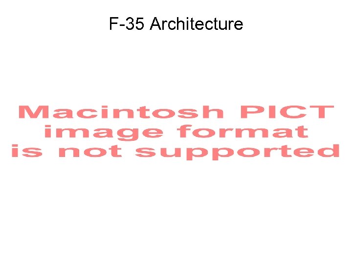 F-35 Architecture 