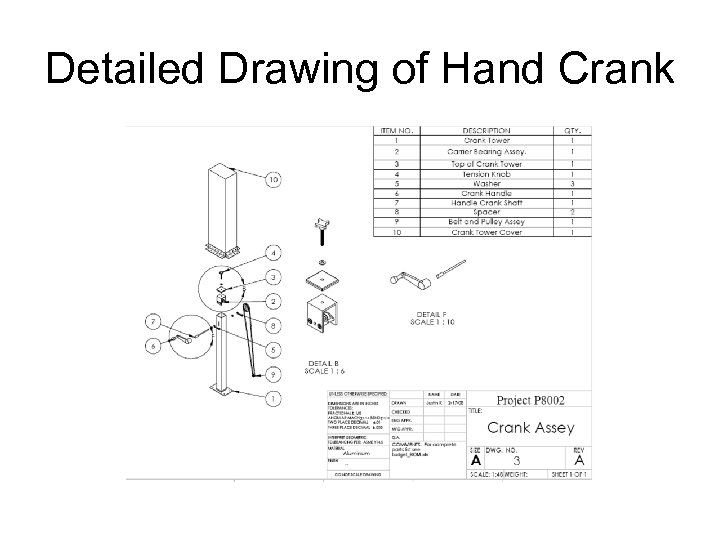 Detailed Drawing of Hand Crank 