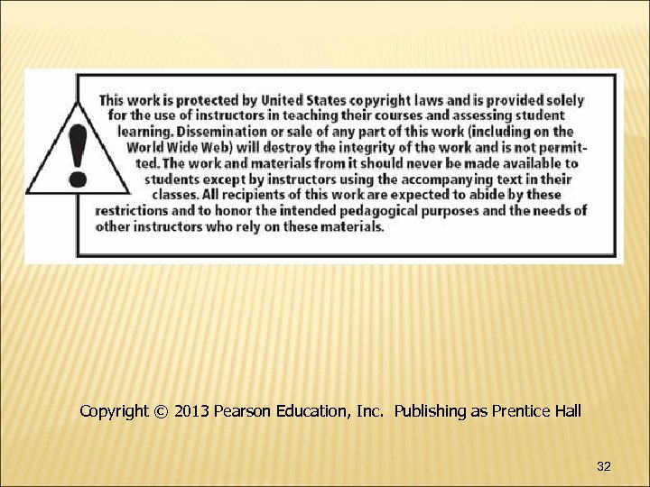 Copyright © 2013 Pearson Education, Inc. Publishing as Prentice Hall 32 