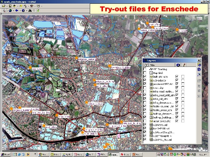 Try-out files for Enschede 