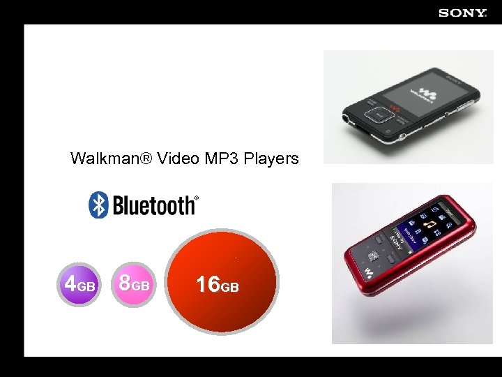 Walkman® Video MP 3 Players 4 GB 8 GB 16 GB 
