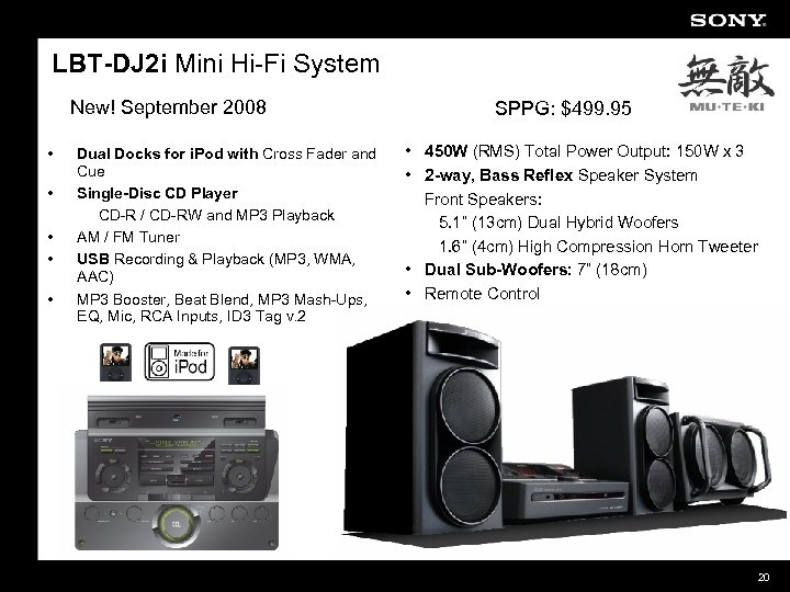 LBT-DJ 2 i Mini Hi-Fi System New! September 2008 • • • Dual Docks
